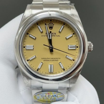 Replica Rolex Oyster Perpetual 134300-0007 Clean Factory Yellow dial