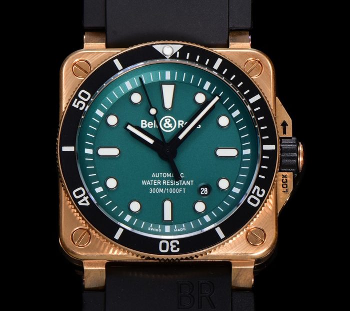 Replica Bell & Ross INSTRUMENTS BR0392-D-LT-BR-SRB BR Factory Green Dial - Image 1