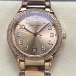 Replica Patek Philippe TWENTY~4 7300-1200R-011 SJ Factory Rose gold dial
