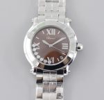Replica Chopard HAPPY DIAMONDS 278477-3002 YF Factory Brown dial - Image 11