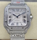 Replica Cartier Santos WSSA0020 AMG Factory Roman numerals - Image 10