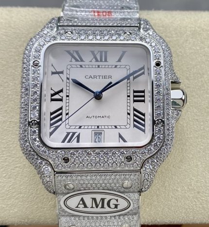 Replica Cartier Santos WSSA0020 AMG Factory Roman numerals