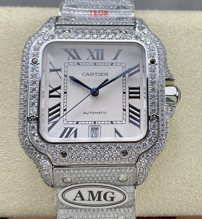 Replica Cartier Santos WSSA0020 AMG Factory Roman numerals - Image 1