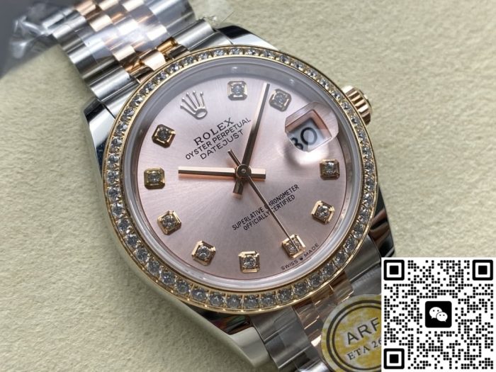 Replica Rolex Datejust m278381rbr-0024 AR Factory Diamond hour markers - Image 3