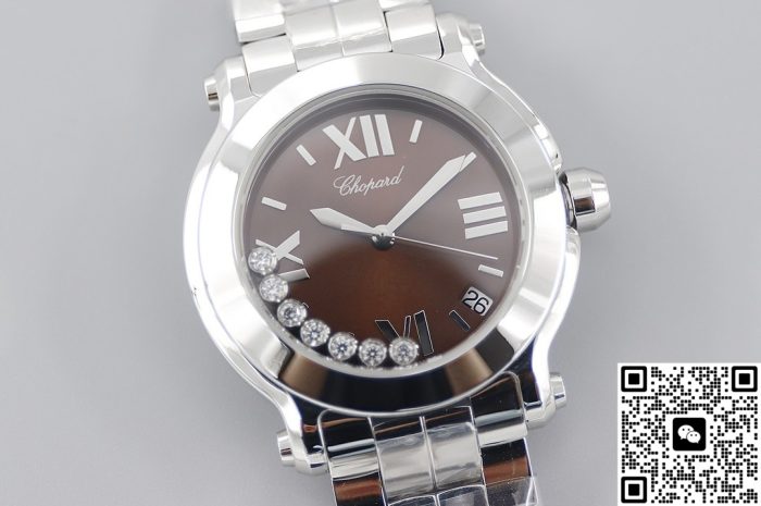 Replica Chopard HAPPY DIAMONDS 278477-3002 YF Factory Brown dial - Image 4