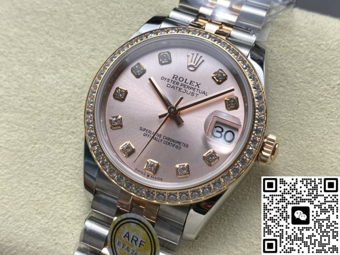 Replica Rolex Datejust m278381rbr-0024 AR Factory Diamond hour markers - Image 4