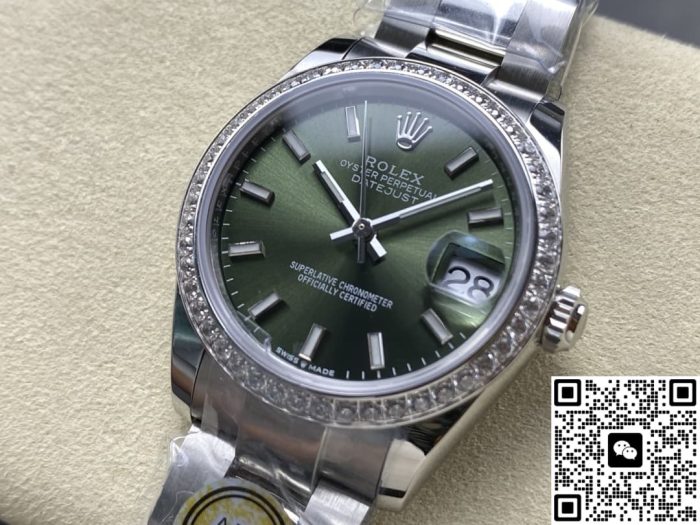 Replica Rolex Datejust m278384rbr-0021 AR Factory Mint green dial - Image 4