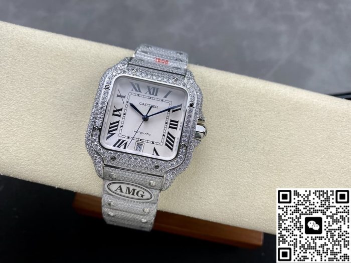 Replica Cartier Santos WSSA0020 AMG Factory Roman numerals - Image 6