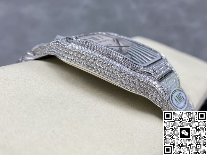 Replica Cartier Santos WSSA0020 AMG Factory Roman numerals - Image 5