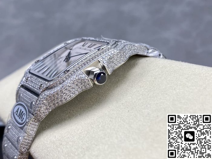 Replica Cartier Santos WSSA0020 AMG Factory Roman numerals - Image 8