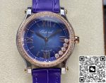 Replica Chopard HAPPY SPORT 278578-6004 YF Factory Alligator leather strap - Image 2