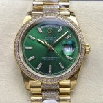 Replica Rolex Day-Date m128348rbr-0079 8+ Factory Bright green dial