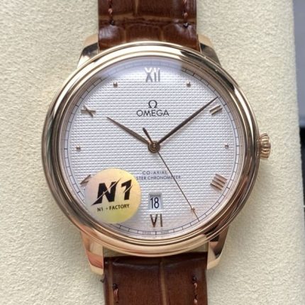 Replica Omega De Ville 434.53.40.20.02.001 N1 Factory Dark brown strap
