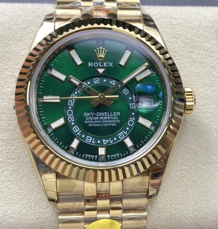 Replica Rolex Sky-Dweller M336938-0008 NOOB Factory Green Dial