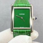 Replica Cartier Tank WSTA0056 F1 Factory Green Dial - Image 11
