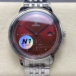 Replica Omega De Ville 434.10.41.20.11.001 N1 Factory Burgundy red dial - Image 11