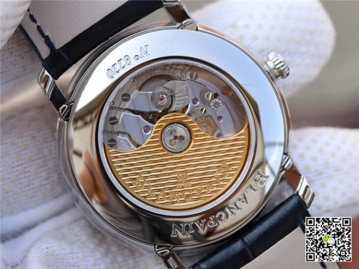 Replica Blancpain Villeret 6654-1529-55B OM Factory Dark Blue Strap - Image 8
