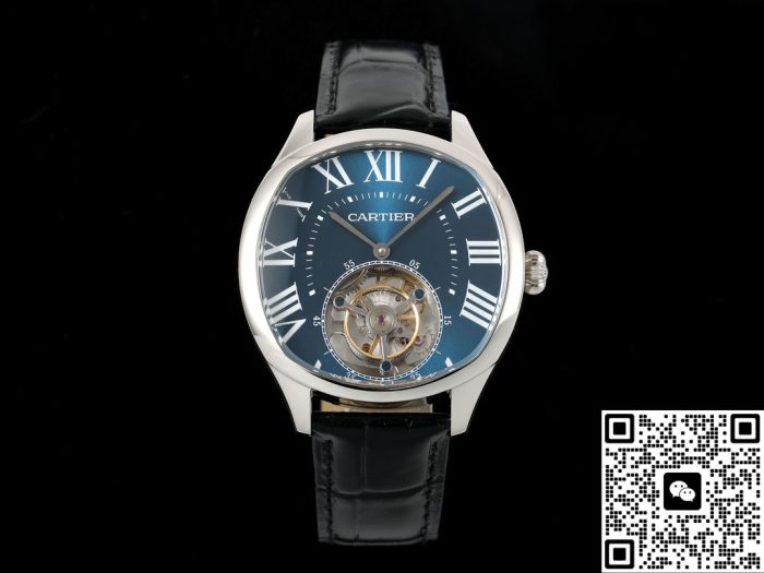 Replica Cartier Drive de W4100014 RMS Factory Tourbillon Blue Dial - Image 2