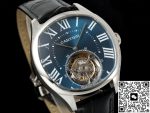 Replica Cartier Drive de W4100014 RMS Factory Tourbillon Blue Dial - Image 4