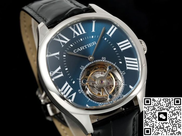 Replica Cartier Drive de W4100014 RMS Factory Tourbillon Blue Dial - Image 4