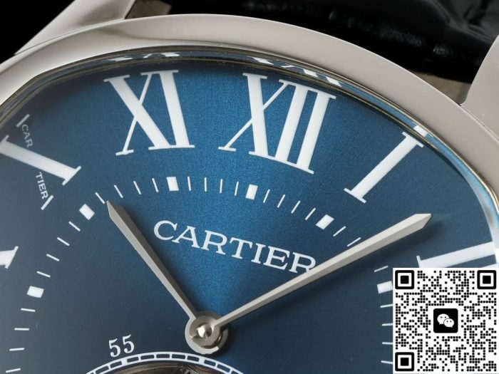 Replica Cartier Drive de W4100014 RMS Factory Tourbillon Blue Dial - Image 6