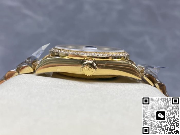 Replica Rolex Day-Date m128348rbr-0019 8+ Factory Diamond hour markers - Image 9