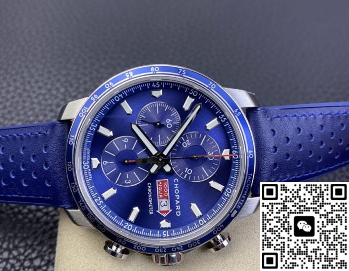 Replica Chopard MILLE MIGLIA 168571-3007 V7 Factory Calfskin leather strap - Image 4