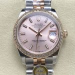 Replica Rolex Datejust m278381rbr-0010 AR Factory Rose gold dial