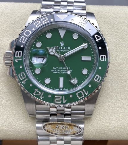 Replica Rolex Greenwich II M126729VTNR-0002 AR Factory Green Dial