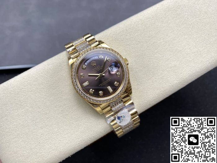 Replica Rolex Day-Date m128348rbr-0007 8+ Factory Square Diamond - Image 5