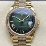 Replica Rolex Day-Date m128348rbr-0069 8+ Factory Gradient green