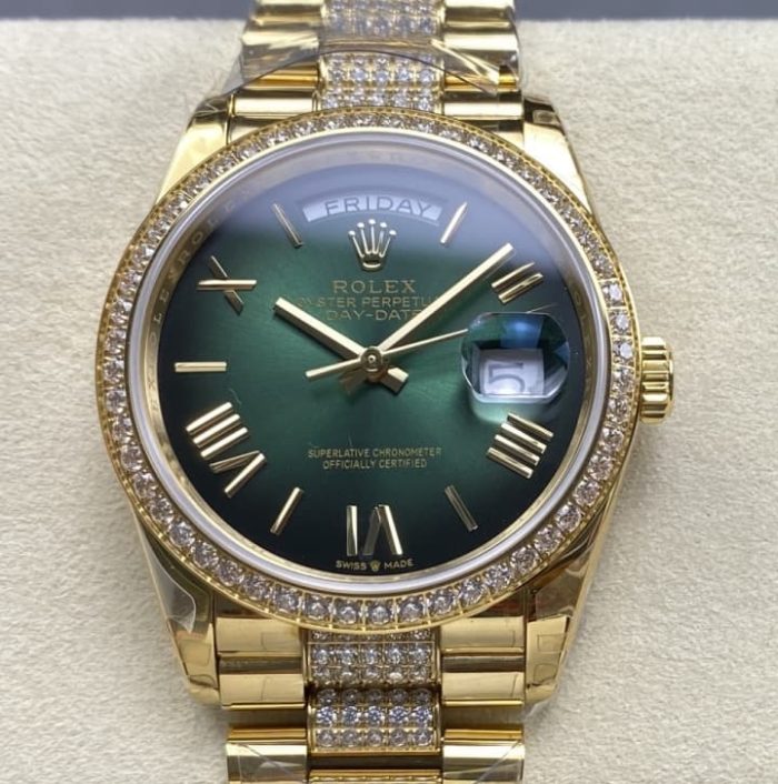 Replica Rolex Day-Date m128348rbr-0069 8+ Factory Gradient green - Image 1