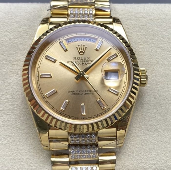 Replica Rolex Day-Date m128238-0133 8+ Factory champagne Dial - Image 1
