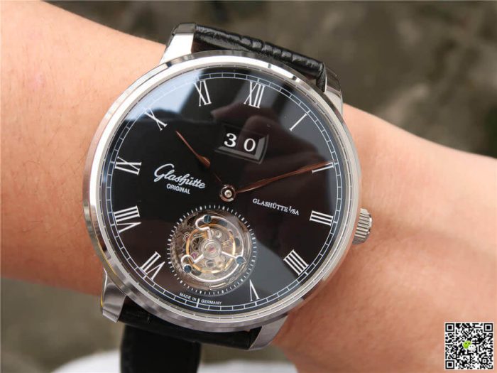 Replica Glashutte Senator Tourbillon 1-94-03-04-04-04 R8 Factory Black Strap - Image 10