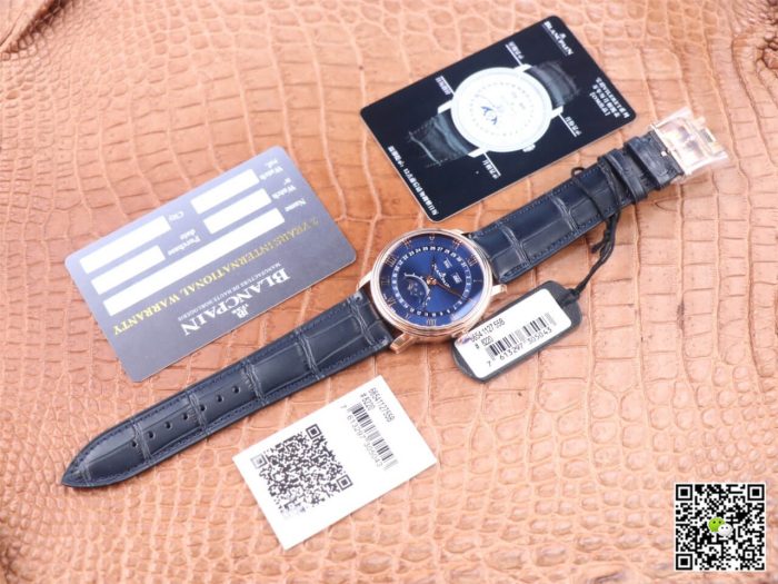 Replica Blancpain Villeret 6654-3640-55 OM Factory Blue Strap - Image 10