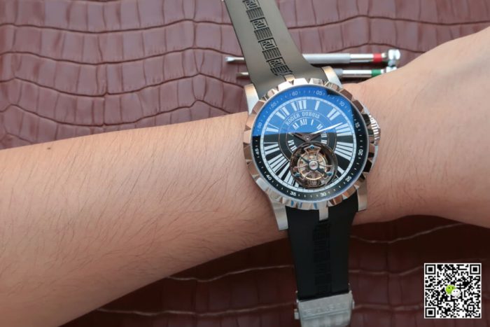 Replica Roger Dubuis Hommage Tourbillon JB Factory Black Strap - Image 10