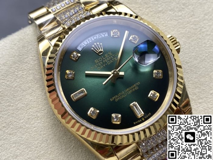 Replica Rolex Day-Date m128238-0070 8+ Factory Gradient green - Image 3