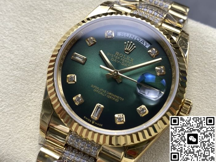 Replica Rolex Day-Date m128238-0070 8+ Factory Gradient green - Image 4
