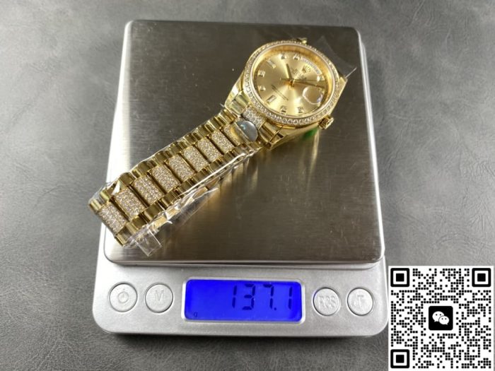 Replica Rolex Day-Date m128348rbr-0010 8+ Factory champagne - Image 11