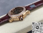 Replica Chopard HAPPY DIAMONDS 277473-5008 YF Factory Dark brown strap - Image 7