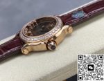 Replica Chopard HAPPY DIAMONDS 277473-5008 YF Factory Dark brown strap - Image 18