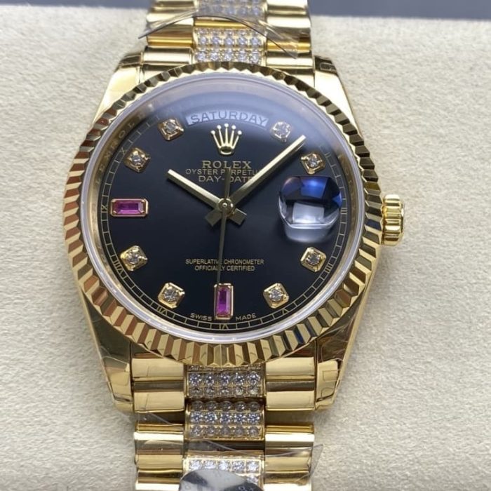Replica Rolex Day-Date m118238-0405 8+ Factory Diamond hour markers - Image 1