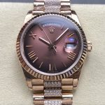Replica Rolex Day-Date m128235-0076 8+ Factory Gradient Brown