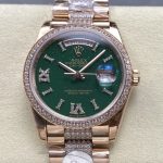 Replica Rolex Day-Date M128345RBR-0069 8+ Factory Green Dial