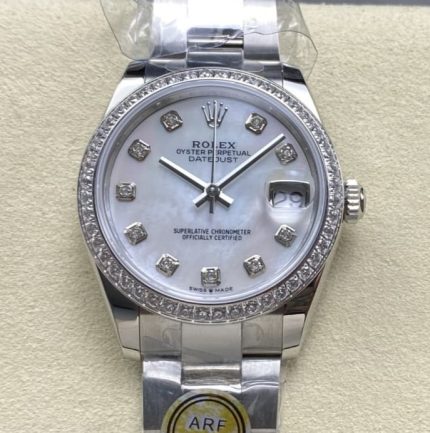 Replica Rolex Datejust m278384rbr-0007 AR Factory White mother of pearl