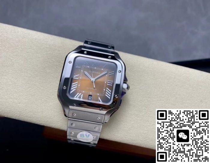 Replica Cartier Santos WSSA0064 BV Factory Gradient brown dial - Image 6