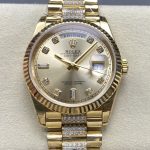 Replica Rolex Day-Date m128238-0026 8+ Factory Outer bezel triangular grooves