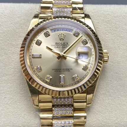Replica Rolex Day-Date m128238-0026 8+ Factory Outer bezel triangular grooves