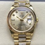 Replica Rolex Day-Date m128238-0026 8+ Factory Outer bezel triangular grooves - Image 13