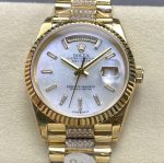 Replica Rolex Day-Date m128238-0124 8+ Factory Mother of Pearl